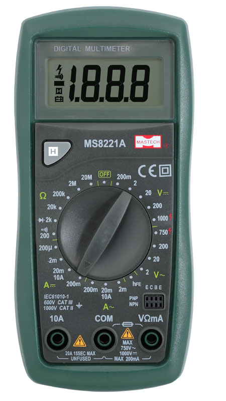 MS8221A цифровой мультиметр Mastech(снято с пр-ва)* MS8221A цифровой мультиметр Mastech(снято с пр-ва)*